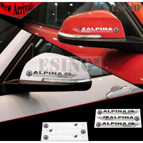 30 x New Universal Car Styling Car Rear View Mirror Decorative Vinyl Stickers Creative Car Decals For BMW M Alpina Motorsport