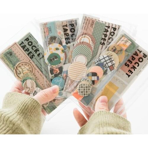 40 pcs Retro hand account collage material Stickers for Diy Scrapbooking Bullet Journal Decoration Stationery Gift for Kids