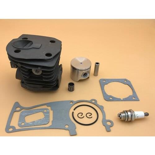 NIKASIL PLATED 44MM Cylinder Piston Engine Motor Spark Plug Gasket Kit For HUSQVARNA 350 353 351 346 XP 346XP Chainsaw Parts