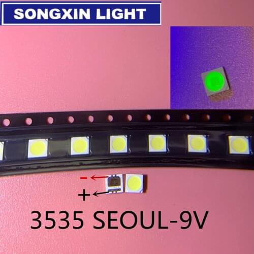 50pcs/lot For 3535 SEOUL 9V LED Repair TV Application LCD Backlight for TV LED Backlight 1W-3W 9V 3535 3537 Cool white CHIP-1