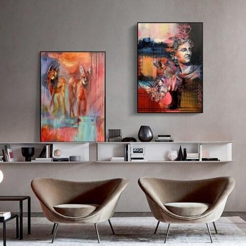 Abstract Animal Canvas Painting Modern Nordic Art Posters and Prints Wall Art Pictures for Living Room Home Decoration