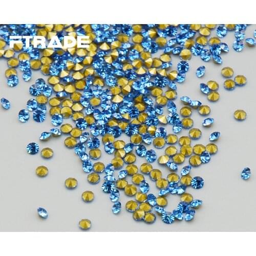 Promotions!SS4-SS20 1440pcs/bag Light Blue Color Point Back Rhinestones Crystal Chaton Glue Beads Stones for Nail Art Craft Gems