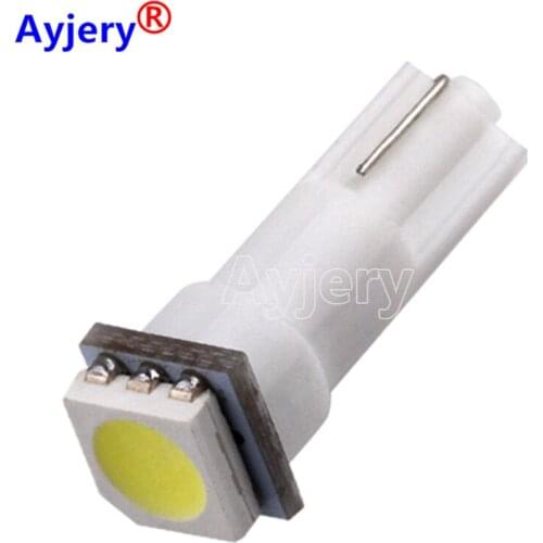 AYJERY 500pcs T5 led 17 37 73 74 SMD 5050 Auto LED Lamp Car Dashboard Instrument Light Bulb 12V white blue red yellow