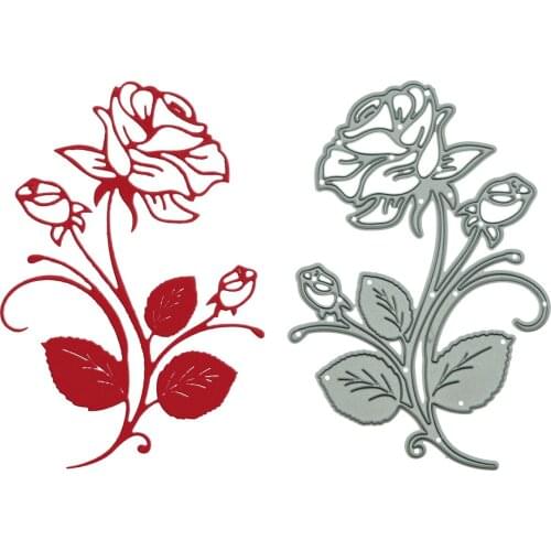 Large Size Rose Rosa Flower Pattern Cutting Dies Scrapbooking Paper Metal Cutter For Scrapbook Photo Album Decorating Craft