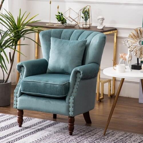 American cloth single family sofa European simple retro tiger chair leather art small family balcony lazy sofa