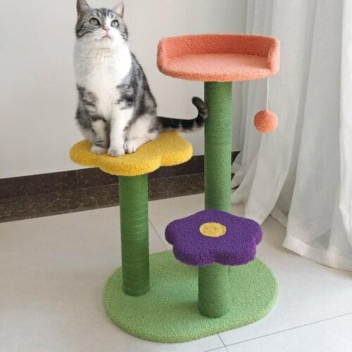 Mushroom Cat Nest Flower Sisal Cat Climbing Tree Frame Multi-layer Large Cat Toys House Pet Supplies Cat Shelves Furniture