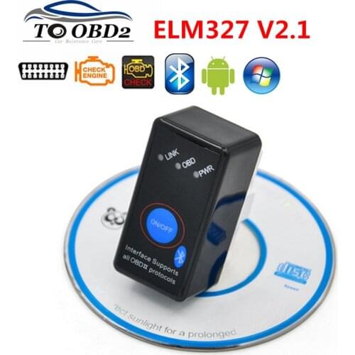 ELM327 Bluetooth V2.1 with Power Switch ODB2 ODBII OBD II ELM 327 Bluetooth Tester Auto Diagnostic Scan Tool Torque Android