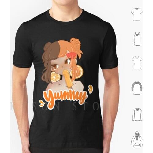 Orange Dick Pop T Shirt Cotton Men Diy Print Anime Anime Girl Lewd Lewd Girl Melt Popsicle Summer Hentai Hentai Girl