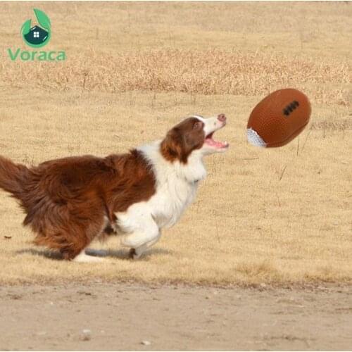 Interactive Toys Pet Squeak Ball for Small Large Dogs Training Rubber Rugby Puppy Sounding Chew Bite Toys Dog Playing Supplies