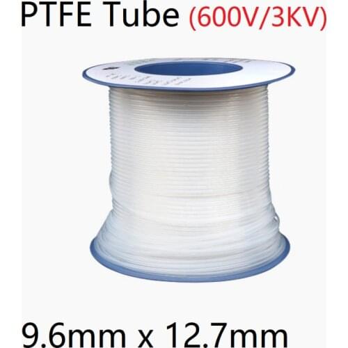 ID 9.6mm x 12.7mm OD PTFE Tube T eflon Insulated Rigid Capillary F4 Pipe High Low Temperature Resistant Transmit Hose 3KV Clear