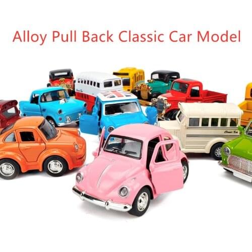 High simulation alloy pull back classic car model,mini Cooper retro car toy Boy Girl Gift Present