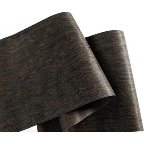 L:2.5Meters Width:60cm Thickness:0.2mm Technology Ebony Root Bark Wood Veneer (back non woven fabric)
