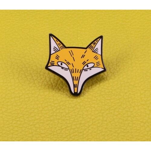 Little Fox Head Pin Forest Nature Wildlife Badge Cute Animals Jewelry