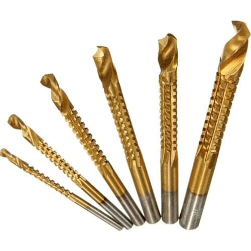 Brocas Herramientas Ferramentas Marcenaria Tools 3 Sets/lot _ 6pcs Titanium Coated Drill Bits Wood Metal Plastic Cutting Saw