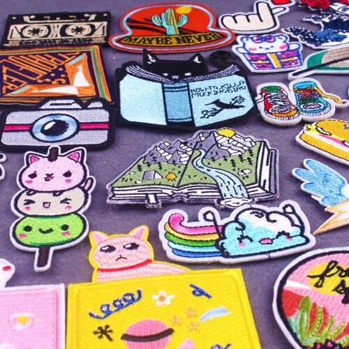 Outdoor Travel Cat Patch Thermoadhesive Cloth Fashion Camping Embroidered Patches For Clothing Accessories Applique Sewing Patch