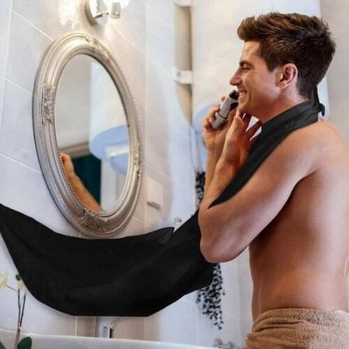 New Male Beard Shaving Apron Care Clean Hair Adult Bibs Shaver Holder Bathroom Organizer Care Shave Cape Bib Trimming Catcher