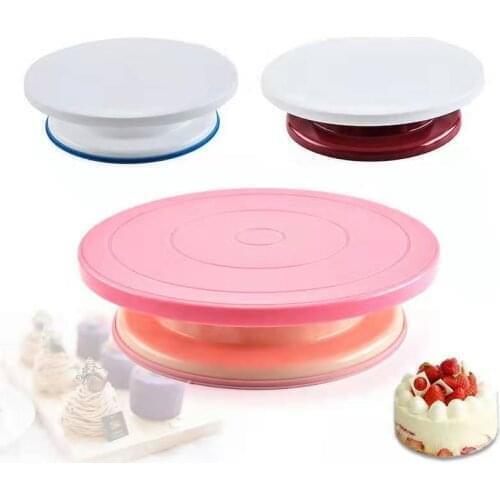 New Durable Food Grade PP Plastic Cake Turntable Revolving Cake Stand Pastry Table for Cake Baking Cake Decorating Supplies
