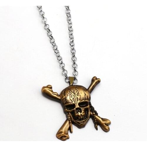 Pirates of the Caribbean Necklace Skull Jack Pendant Fashion link chain Necklaces & Pendants Best Friend Gift Women Men Jewelry