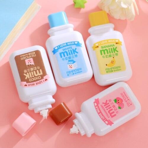 Milk Bottle Portable Correction Tape Kawaii White Out Corrector Promotional Gift Stationery Student Prize School Office Supply