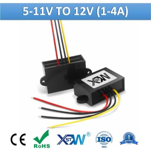XWST 5v 6v 7v 8v 9v 10v 11v to 12v DC DC Converter Plastic Shell Waterproof Step Up Boost Power Converter 12v Voltage Regulator