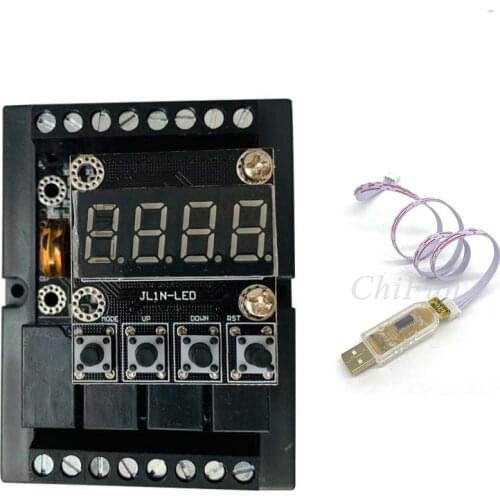 PLC industrial control board digital tube machine FX1N 10MR 1AD1DA 6 input 4 relay output 10-28VDC with rail+Programming line