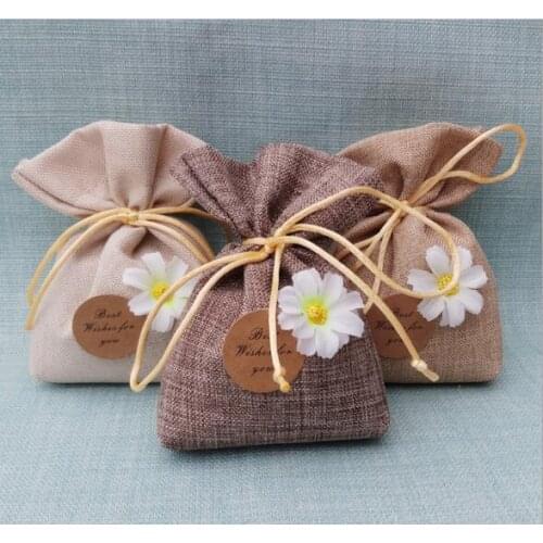 10pcs Sachet empty bag with mosquito repellent bag/ small flower tea bag/ cotton linen bag