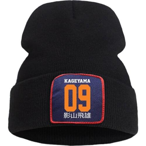 Hat Kageyama Tobio 09 Hip-Hop Man Brand Knitted Hats Graphic Keep Warm Outdoor Women Winter Hat Fashion Casual Beanie For Teens