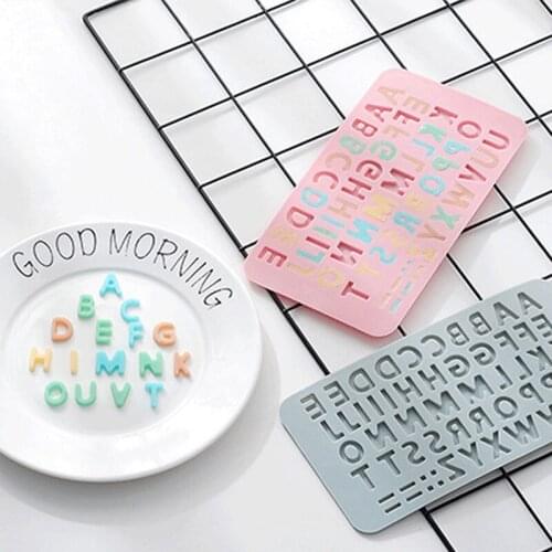 Letter Alphabet Silicone Mold Non-stick Diy Chocolate Ice Cube Cream Cake Making Tool Creative Letter Alphabet Baking Mould 1PC