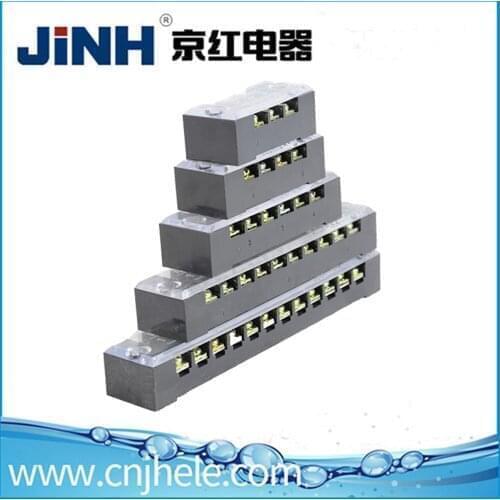 JINH Conectores Eléctricos Dual Row Strip Screw Terminal Block Fixed Wiring Board Wire Connector