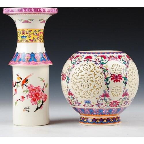 Antique Chinese-style Palace Restoring Ancient Ways Jingdezhen Dragon Ceramic Vase For Artificial Flower Decoration Vases