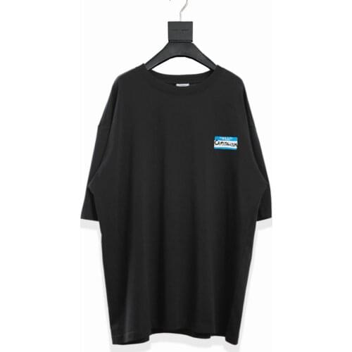 VETEMENTS High street new VTM vehicles short sleeve OS loose casual hip hop lovers short sleeve t-shirt men and women fashion