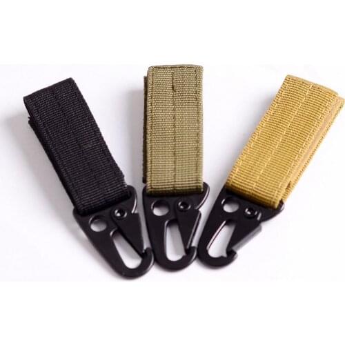 New Tactical Carabiner Backpack Hooks Olecranon Molle Hook Survival Gear Nylon Keychain Outdoor Hunting Clothing Accessories