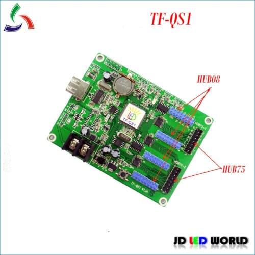 TF-QS1 RGB Full Color Led Scrolling Sign Controller Card Supports Video Animation 256*32Pixels