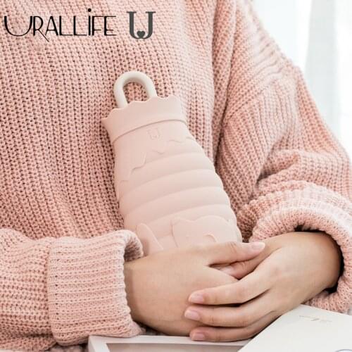 Urallife Jordan&Judy Bear Winter Hand Warmer Portable Water Injection Warmer Bag Silicone Hot Cold Water Bottle Woman Girl Gift