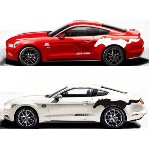 JDM Car Sticker Creative Sport Running Horse Sticker Decal Auto Racing Vinyl Wrap For Ford Mustang 2015 2016 2017 2018 2019