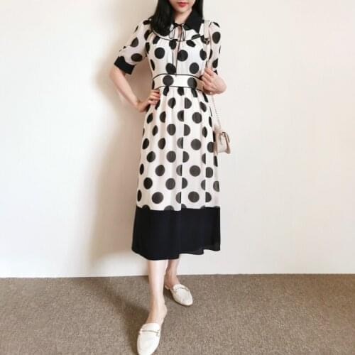 Vintage Spot Pirint Midi Dress UK 8-16 UK Fashion