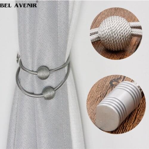 1Piece Magnet Curtain Buckle Room Decorative Window Curtains Buckles Rope Magnetic Curtain Clip Holders Tieback Buckle Clips