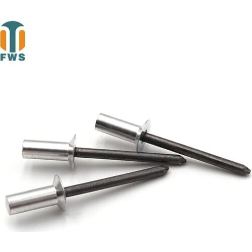 10PCS M4 M4.8 Aluminum steel countersunk head closed type Mandrel Blind Rivet Nail Pop Rivets for Furniture Car Aircraft