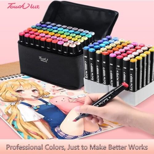 30/40/60/80 Colored Touchnew Markers Sketch Art Brush Felt-TipAlcohol Marker Pen Drawing Sketching Manga Professional Pens