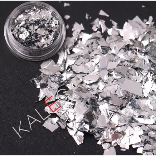 3D Nail Art Charms Glitter Gold Silver Manicure Nail Foil Transfer Laser Decal Decor Decoration DIY Nails Accessoires Supplies