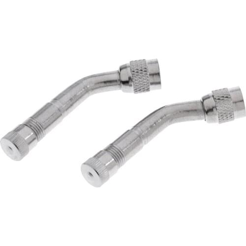 4 Pieces Chrome Plated Tire Tyre Valve Extension 135 Degree for Cars Light Trucks Wheel Parts