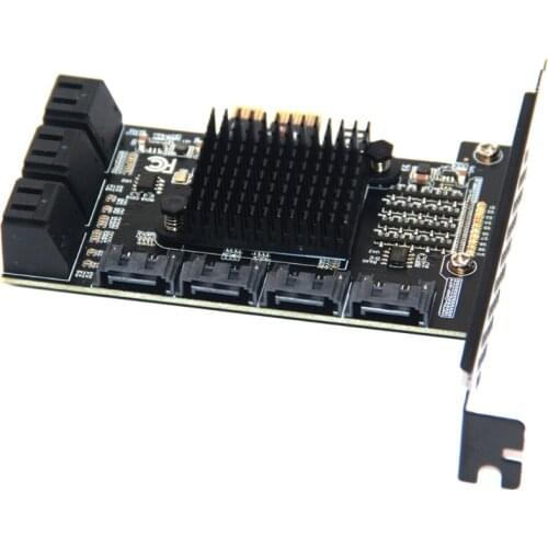 448F Pcie SATA Card, 10 Port SATA Controller Expansion Card PCI-E SATA3.0,Surport MacOS;Windows7/8/10