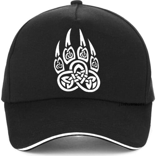 Amulet Viking Slavic God Symbol Warding Veles Bear Paw with lucky cap Men Women Brand Viking Baseball cap gorra hombre snapback