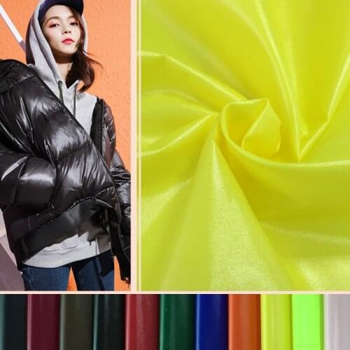 Free Shipping 100cm*150cm Nylon Fabric Bright Pu Coating Making For Down Jacket/Quilted Jacket Fabric/Nylon Down Jacket Fabric