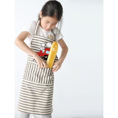 Childrens Apron Kids Calligraphy Painting Clothes Baking Antifouling Gowns Kindergarten Aprons logo print