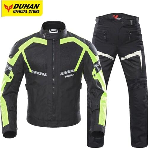 DUHAN Breathable Motorcycle Jacket Motocross Elbow Protective Gear Mesh Fabric Waterproof Mountain Bike Cycling Summer Clothing