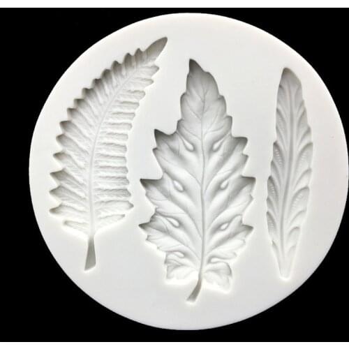Leaves Shape 100% Platinum Silicone Sugarcraft Mould, Fondant Cake Decorating Tools Bakeware