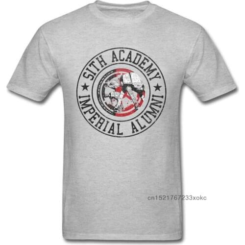 Sith Academy T-shirt Men Grey T Shirt Cotton Tees Birthday Gift Tops Mens Clothing Vintage Comics Tshirt XXL