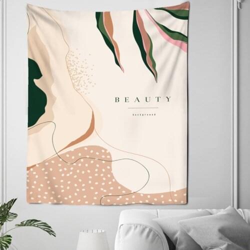 Landscape Tapestry Wall Hanging Mountain Forest Tree Plants Background Cloth Tapestry Home Decoration for Livingroom Bedroom