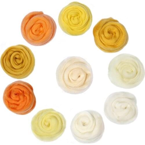 MIUSIE Merino Needle Felting Wool Soft Roving Wool Fibre Handcraft Flower Animal Sewing Projects Wet Felting DIY Doll Needlework